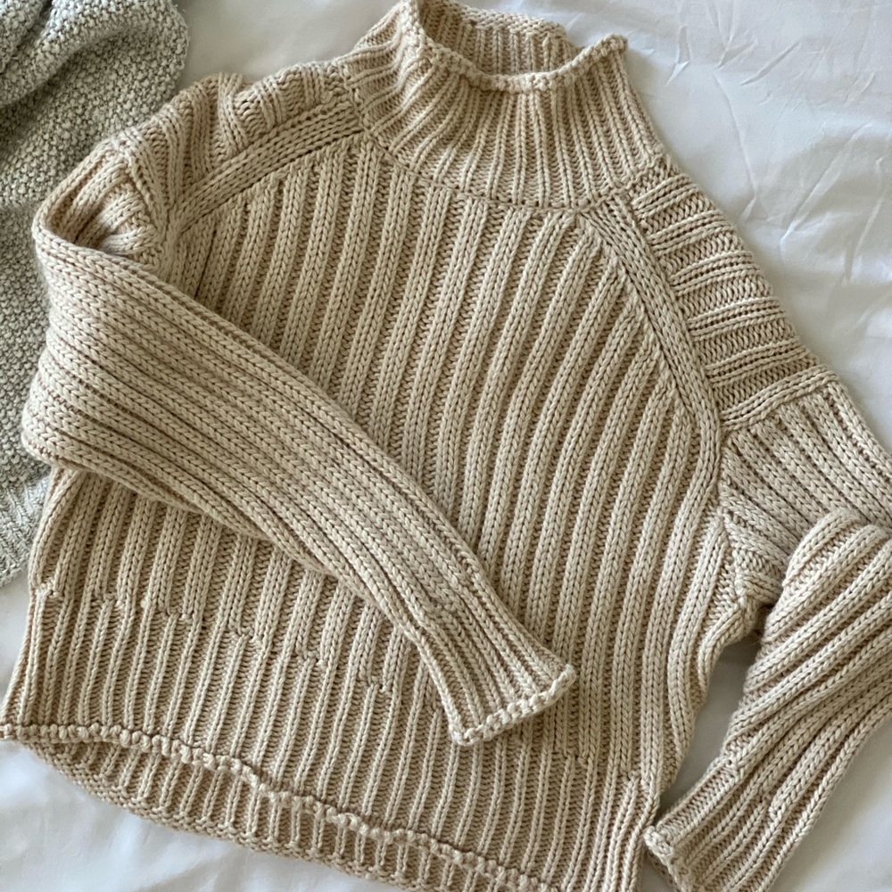 Oversized cream sweater